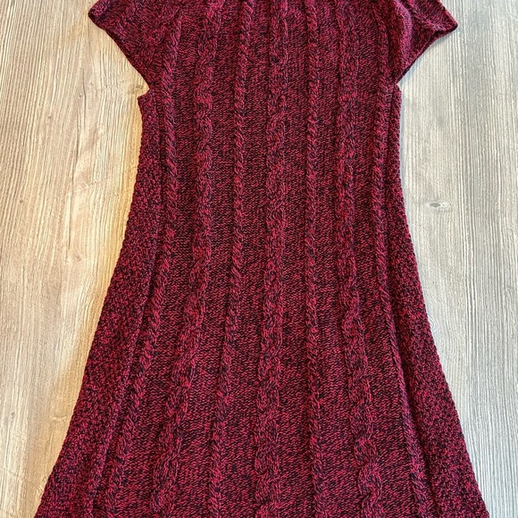 Style & Co Women's Red Cap Sleeve Front Pocket Sweater or Mini Dress Sz Medium. - Picture 3 of 10